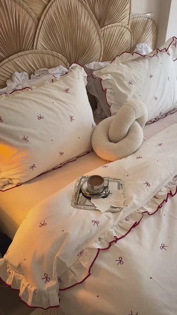 ART HOME %100 PAMUK ÇİFT KİŞİLİK FIRFIRLI NEVRESİM TAKIMI
