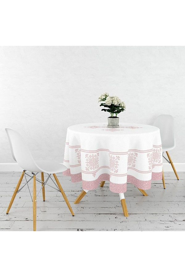 KANAVİÇE DESENLİ YUVARLAK MASA ÖRTÜSÜ 140 CM