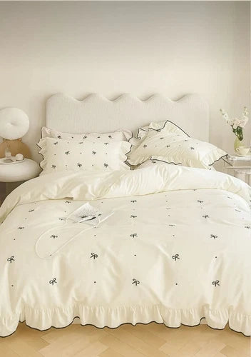 ART HOME %100  PAMUK ÇİFT KİŞİLİK FIRFIRLI NEVRESİM TAKIMI