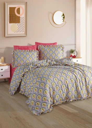 ART HOME %100 PAMUK ÇİFT KİŞİLİK FIRFIRLI NEVRESİM TAKIMI (Kopya)