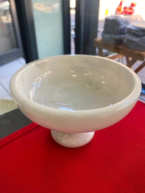 MERMER AYAKLI SUNUM TABAĞI 20 CM BEYAZ