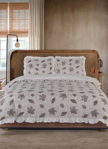 ART HOME %100  PAMUK ÇİFT KİŞİLİK FIRFIRLI NEVRESİM TAKIMI