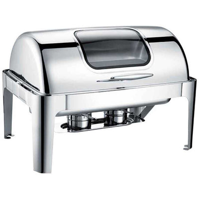 Chafing Dish Roll Top Camlı 9 Litre