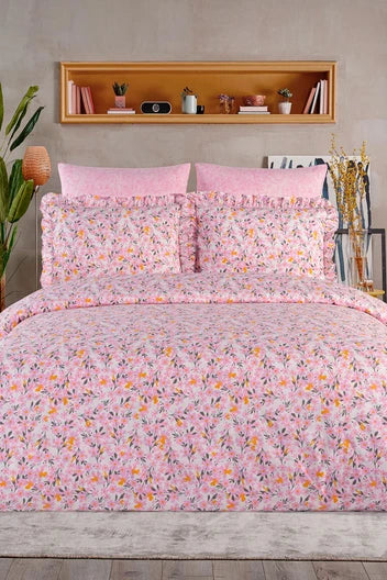 ART HOME %100  PAMUK ÇİFT KİŞİLİK FIRFIRLI NEVRESİM TAKIMI