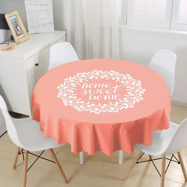 ÇAPA DESENLİ YUVARLAK MASA ÖRTÜSÜ ÇAP 140 CM