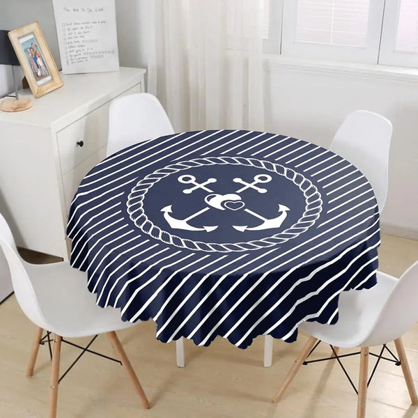 ÇAPA DESENLİ YUVARLAK MASA ÖRTÜSÜ ÇAP 140 CM(