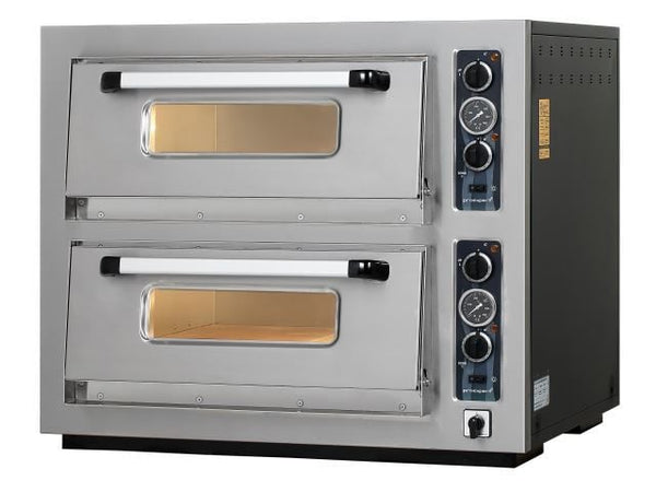 Maksan Çift Katlı Termometre Göstergeli Pizza Fırınları 30*8