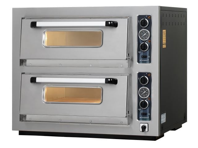 Maksan Çift Katlı Termometre Göstergeli Pizza Fırınları 30*8
