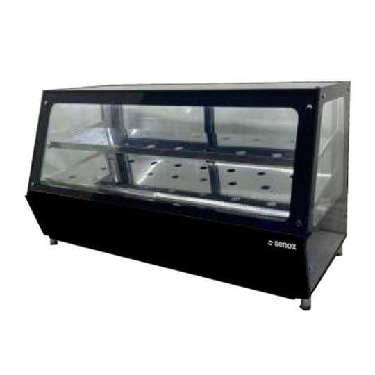 Set Üstü Pasta Teşhir Dolabı 90 cm Sıcak (Eğik Cam)